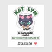 Kat Lym In Paparazzi Mode Sticker (Feuille)