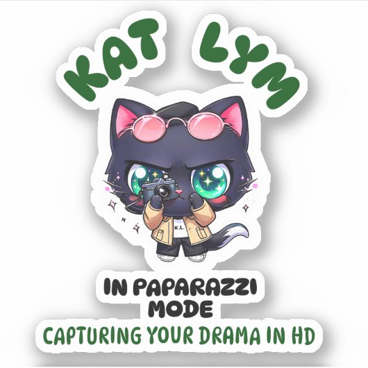 Kat Lym In Paparazzi Mode Sticker (Devant)