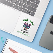 Kat Lym In Paparazzi Mode Sticker (Ordinateur portable avec iPhone)