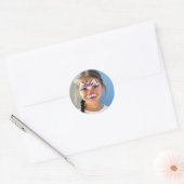 Kat Make-up Klassieke Ronde Sticker (Envelop)