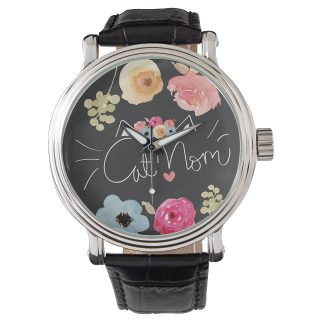 Kat Mam Hand getekend voor de kattenbroodjes Horloge (Voorkant)