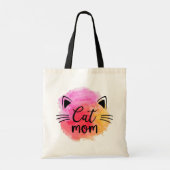 Kat mam, kleurrijke kat tote bag (Achterkant)