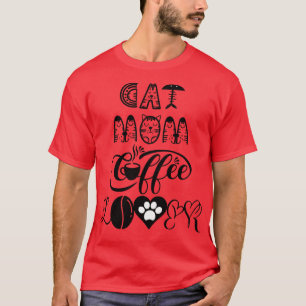 Kat mam koffieminnen Kat Design 15 T-shirt