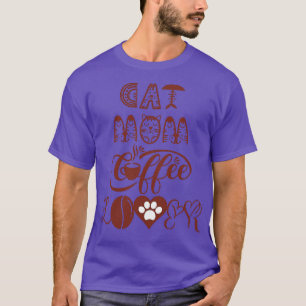 Kat mam koffieover Cat Design 9 T-shirt