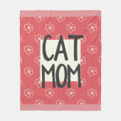 Kat mam Medium Fleece Blanket Deken (Voorkant)