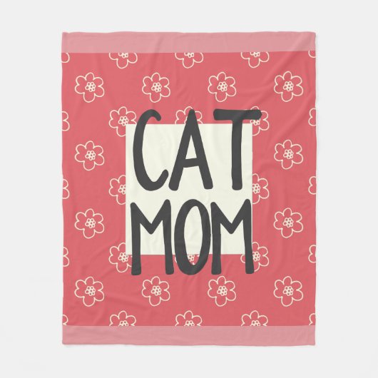 Kat mam Medium Fleece Blanket Deken (Voorkant)