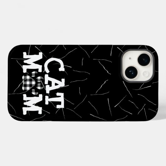 Kat mam Pawprint met Cat Hair Case-Mate iPhone Case (Achterkant (horizontaal))