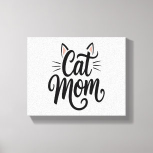 Kat Mam Whiskers en oren Canvas Afdruk