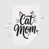 Kat Mam Whiskers en oren Golfhanddoek (Insitu)