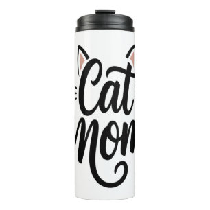 Kat Mam Whiskers en oren Thermosbeker