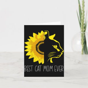 Kat mama altijd zonnebloem - kat moeder moederdag  kaart