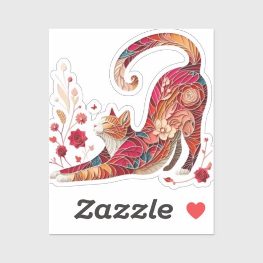 kat mandala sticker (Vel)