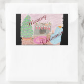 Kat-mas Mischief (kerst) Rechthoekige Sticker (Tas)