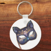 Kat Masker Sleutelhanger Venetian Mask Sleutelhang (Voorkant)