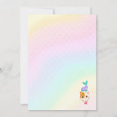 Kat Meeuwmeisje Verjaardagsfeest Kaart (Achterkant)