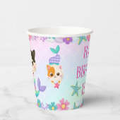 Kat Meeuwmeisje Verjaardagsfeest Papieren Bekers (Links)