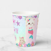 Kat Meeuwmeisje Verjaardagsfeest Papieren Bekers (Rechts)
