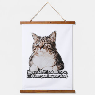 Kat-meme voor katten- en kitteneigenaars hangend wandkleed