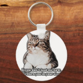 Kat-meme voor katten- en kitteneigenaars sleutelhanger (Voorkant)
