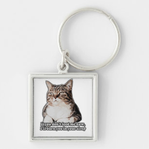 Kat-meme voor katten- en kitteneigenaars sleutelhanger