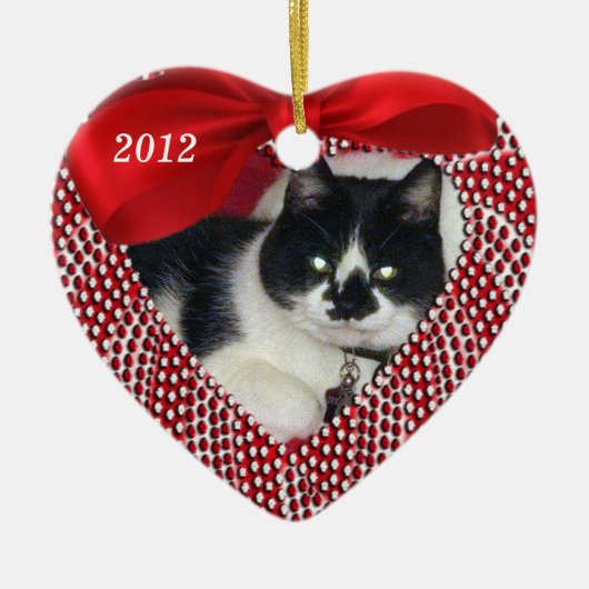 Kat Memorial Heart Shaped Ornament - CHRISTMAS (Voorkant)