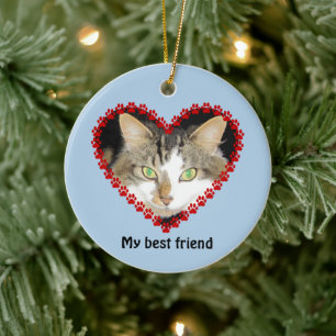 Kat memory pow print name foto keramisch ornament
