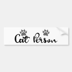 Kat Mens Typography Kunst Bumpersticker