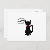Kat Meow Briefkaart (Voorkant / Achterkant)