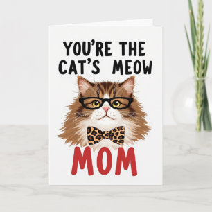 Kat Meow Moeder Illustratiekaart Kaart