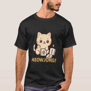 Kat Meowjong Speler Mahjong T-shirt