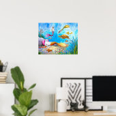 Kat mermaid 31 poster (Thuiskantoor)
