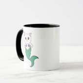 Kat Mermaid Purrmaid Kat Meow Coffee Mok (Voorkant links)