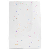 Kat met 50e verjaardag ballon met gemiddelde cadea medium cadeauzakje (Achterkant)