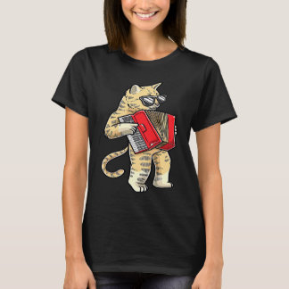 Kat Met Accordeon Accordeonist Muzikant Accordeon T-shirt