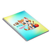 Kat met Apple-85242 Notitieboek (Rechterzijde)