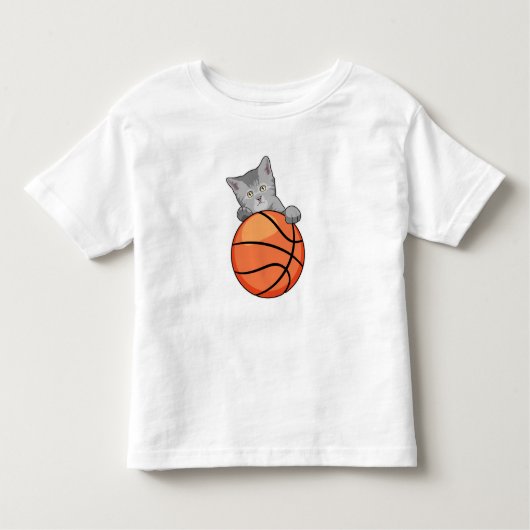 Kat met Basketball Kinder Shirts (Voorkant)