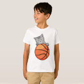 Kat met Basketball T-shirt (Voorkant volledig)