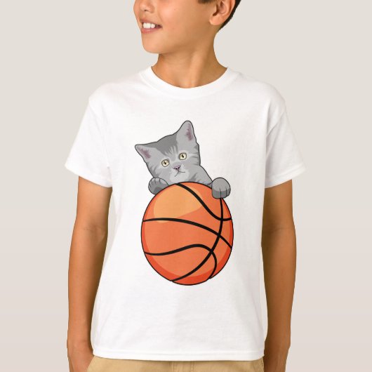 Kat met Basketball T-shirt (Voorkant)