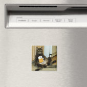 Kat met bier magneet (Insitu (Vaatwasser))