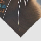 Kat met blauwe bloem, Fantasy Tissuepapier (Detail)