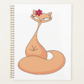 Kat met Bloem Moppige Kawaii Poesje Planner (Voorkant)