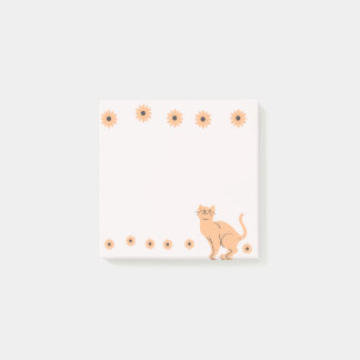 Kat met bloem post-it® notes