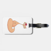 Kat met bloem Schattige Kawaii Kat Bagagelabel (Achterkant horizontaal)