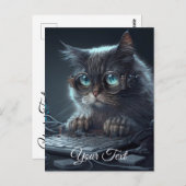Kat met bril. briefkaart (Voorkant / Achterkant)