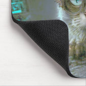 Kat met bril. muismat (Hoek)