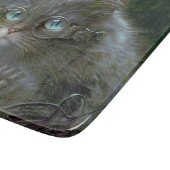 Kat met bril. snijplank (Hoek)