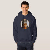 Kat met bruisend glas op de dag van de geboorte hoodie (Voorkant volledig)