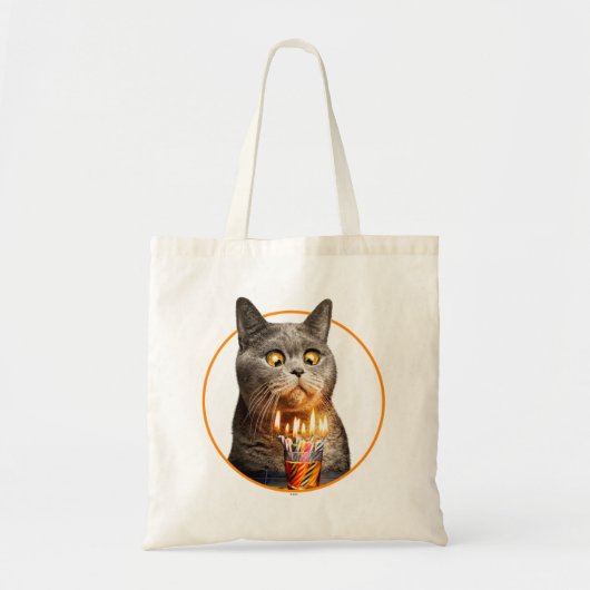 Kat met bruisend glas van 10 dagen tote bag (Voorkant)
