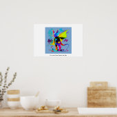 Kat met cape poster (Keuken)