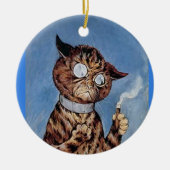 KAT MET CIGAR LOUIS WAIN ART ORNAMENT (Voorkant)